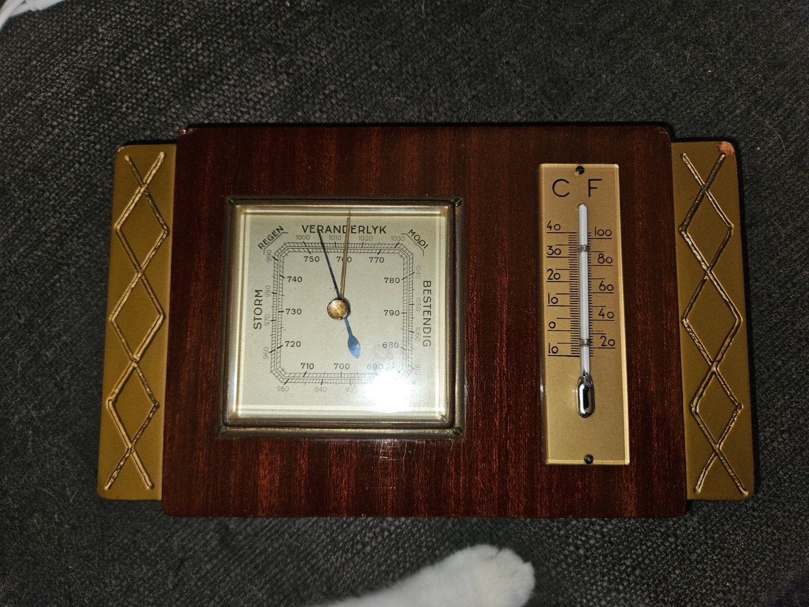 1953 Barometer,  thermometer, Ophalen of Verzenden