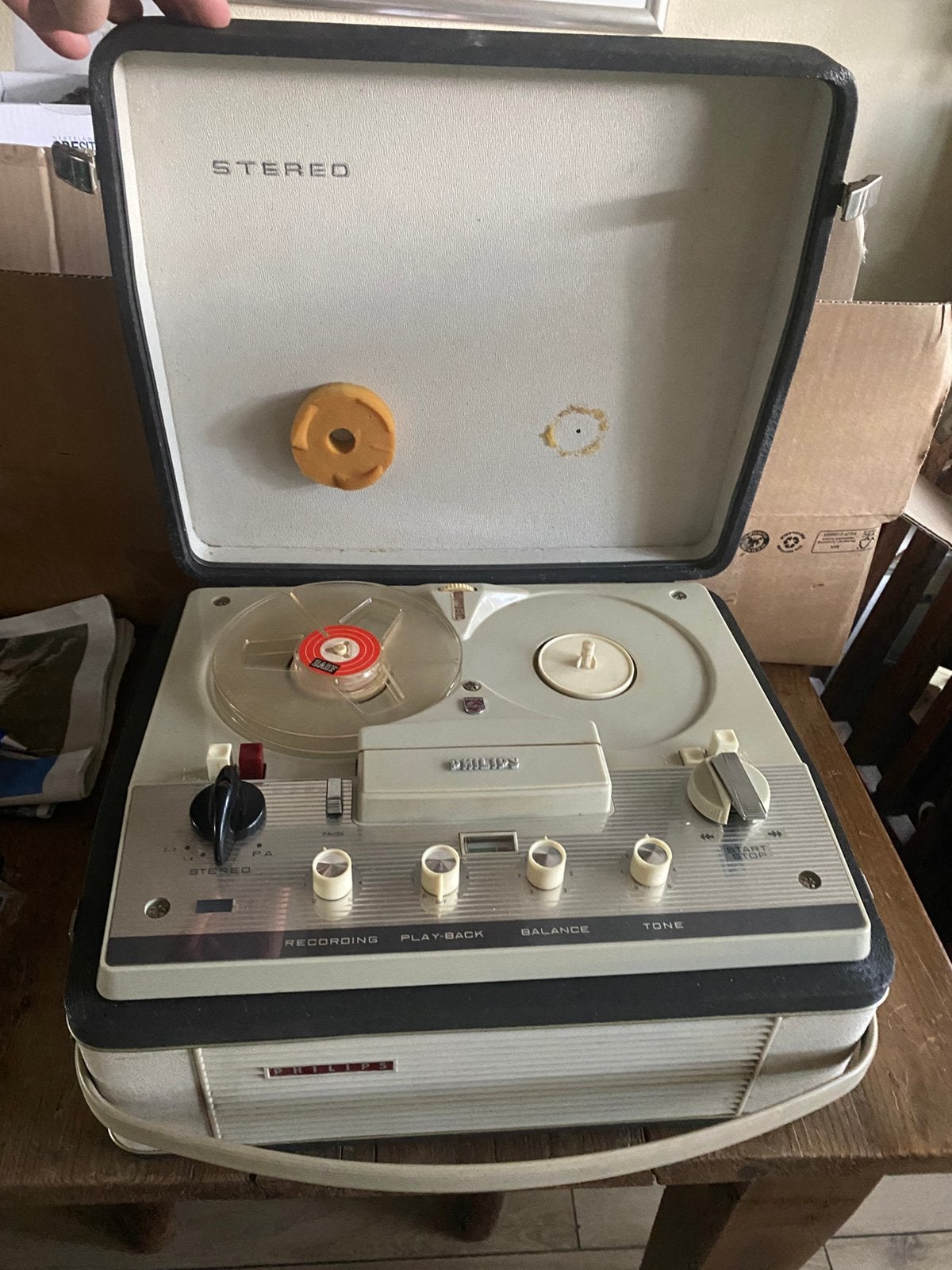Philips bandrecorder met 13 banden, Ophalen of Verzenden, Bandrecorder, Met banden