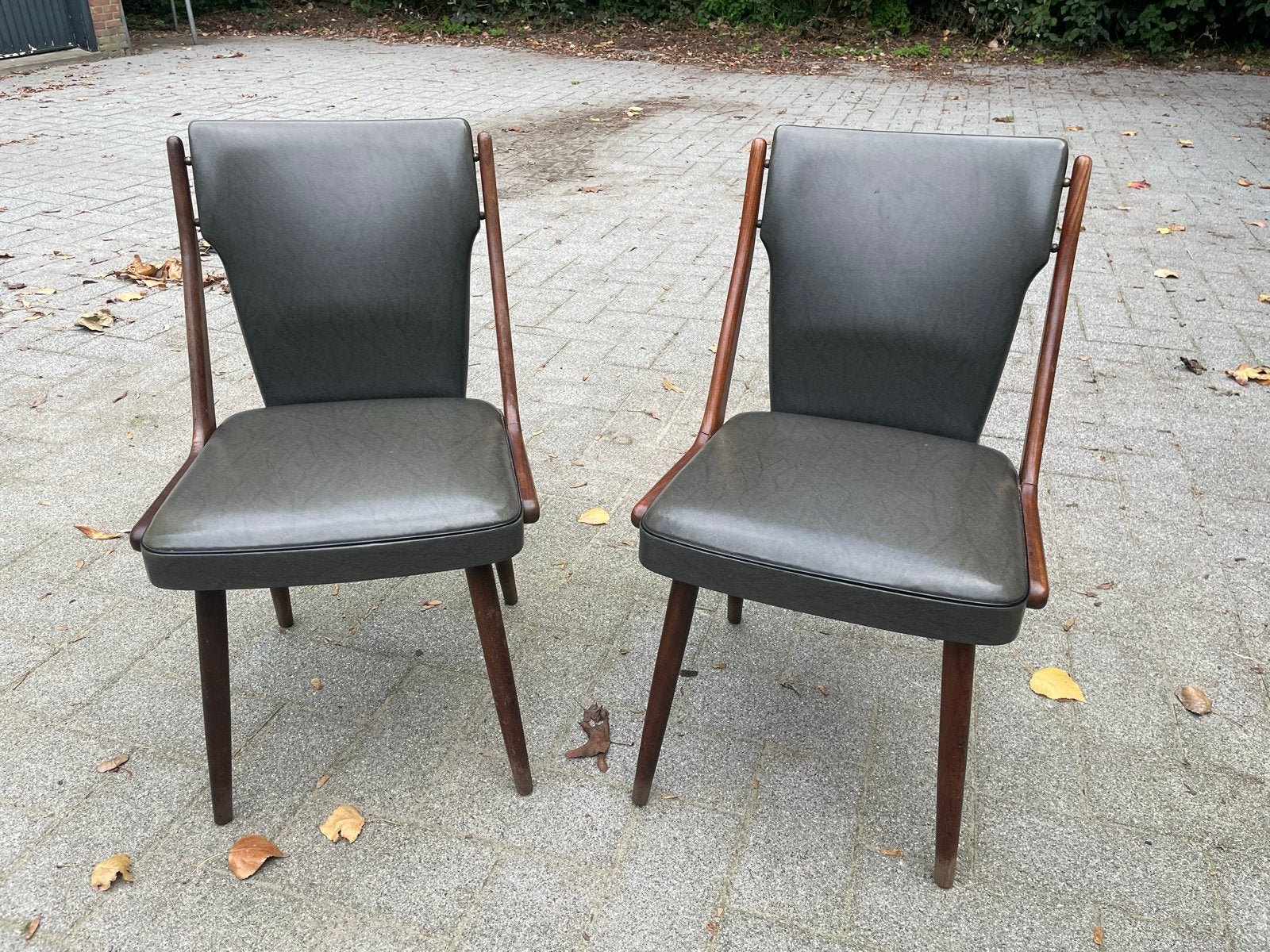 Opknappers - 2 Teakhouten Eetkamerstoelen - Jaren '50/'60, Antiek en Kunst, Ophalen