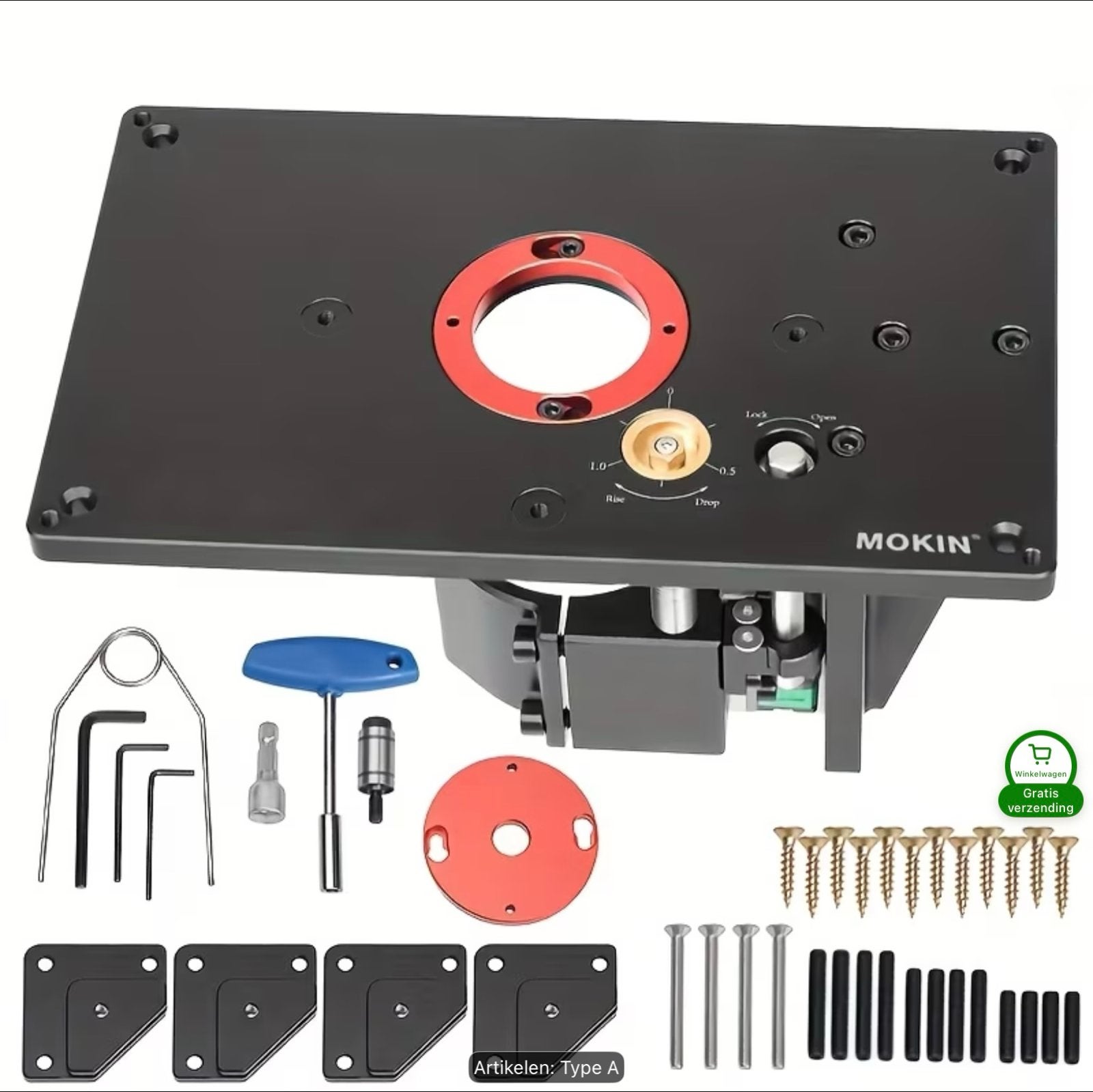Freesplaat met freeslift voor 65 mm freesmachine, Ophalen of Verzenden, Nieuw, Bovenfrees