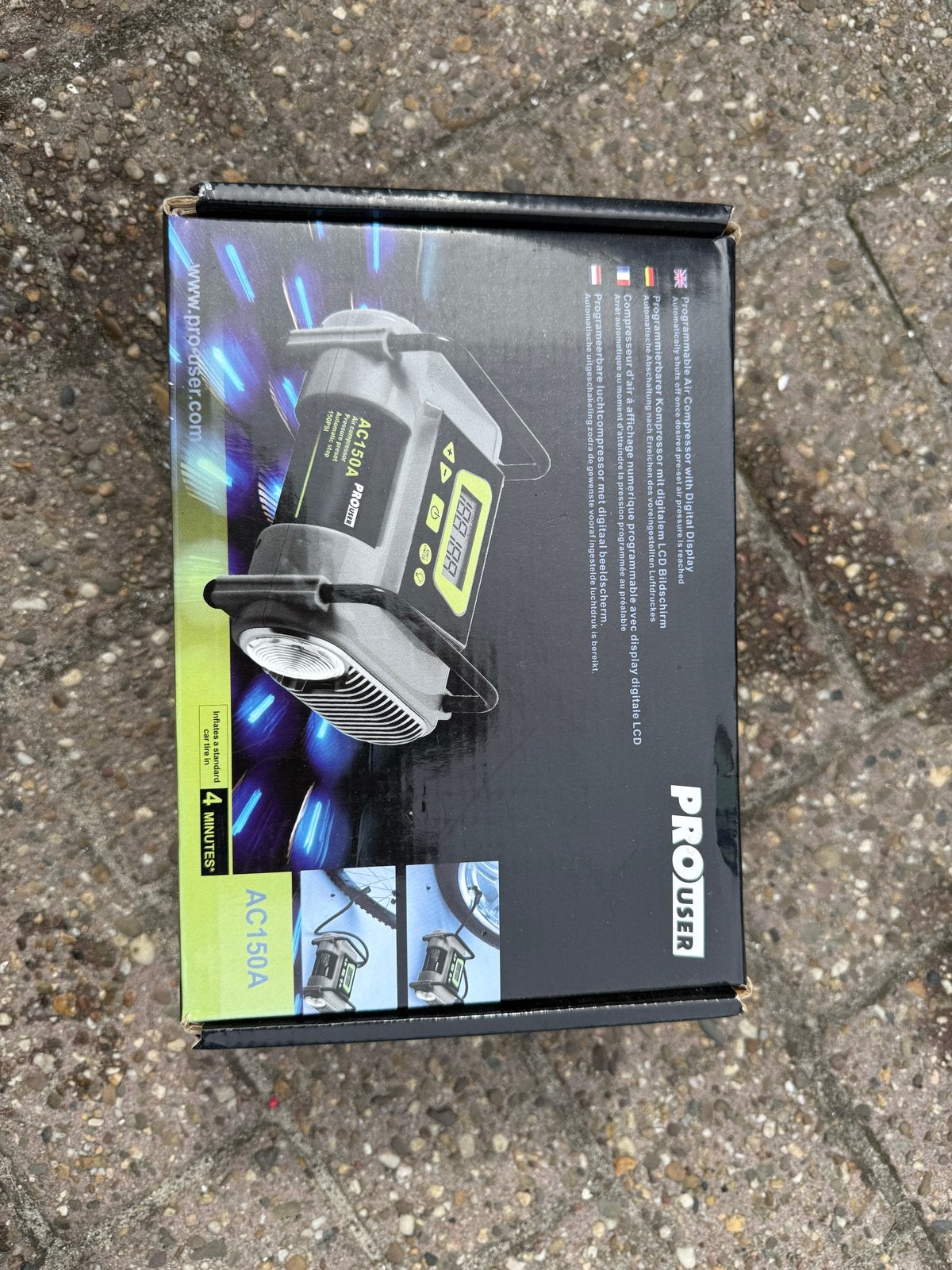 Nieuwe 12V Compressor met Digitale Display - ProUser AC150A, Doe-het-zelf en Verbouw, Compressors, O, O, Verzenden, Geen