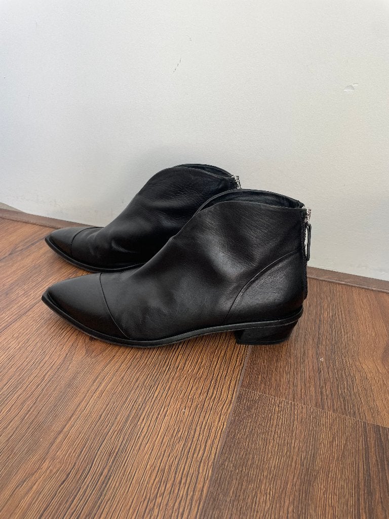 Ernesto Dolani enkellaarsjes schoenen 38 leer zwart blokhak, Info@ernestodolani.it, Ernesto Dolani, Ernesto Dolani S.r.l., Zwart