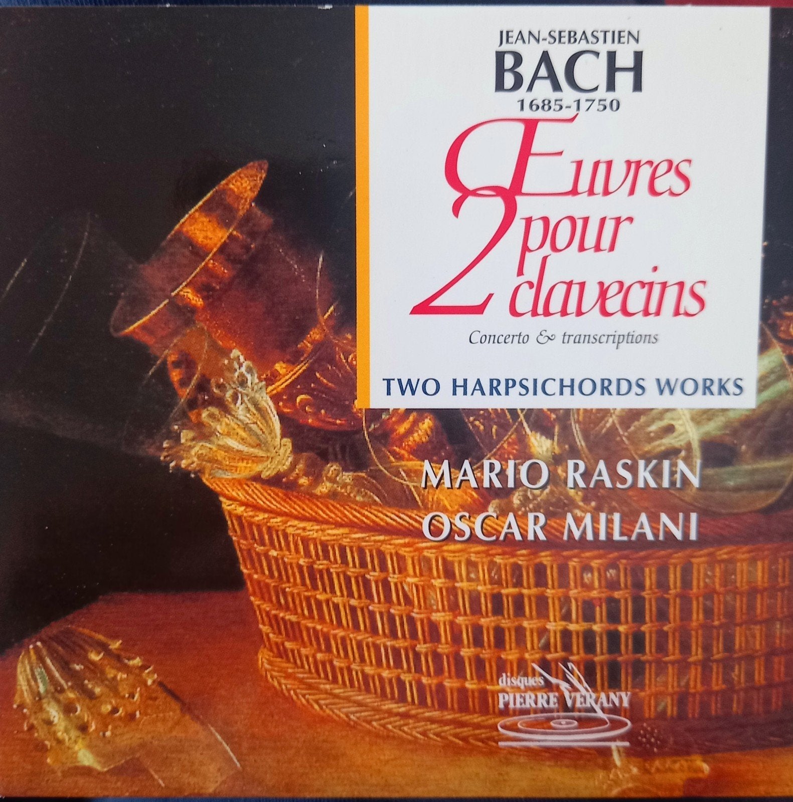 Bach: Oeuvres pour 2 clavecins - Mario Raskin & Oscar Milani, Verzenden, Zo goed als nieuw, Orkest of Ballet, Inclusief doosje