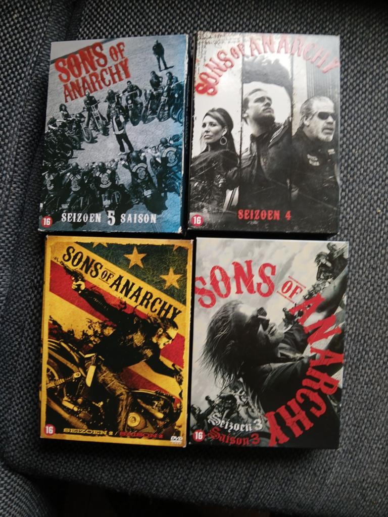 Sons of Anarchy DVD Boxset Seizoenen 2, 3, 4 & 5, Gebruikt, Vanaf 16 jaar, Boxset, Ophalen of Verzenden