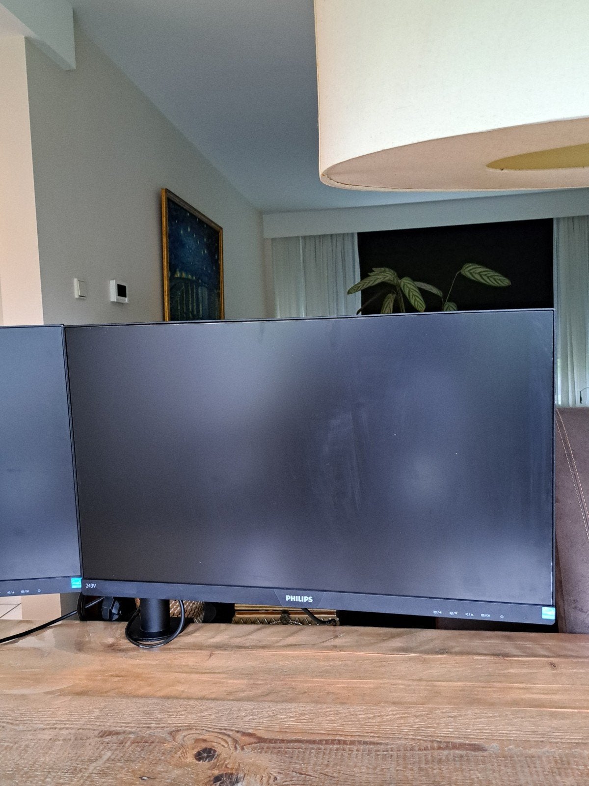 Twee beeldschermen inclusief standaard, Computers en Software, Monitoren, Ophalen, Gebruikt, Full HD, 60 Hz of minder