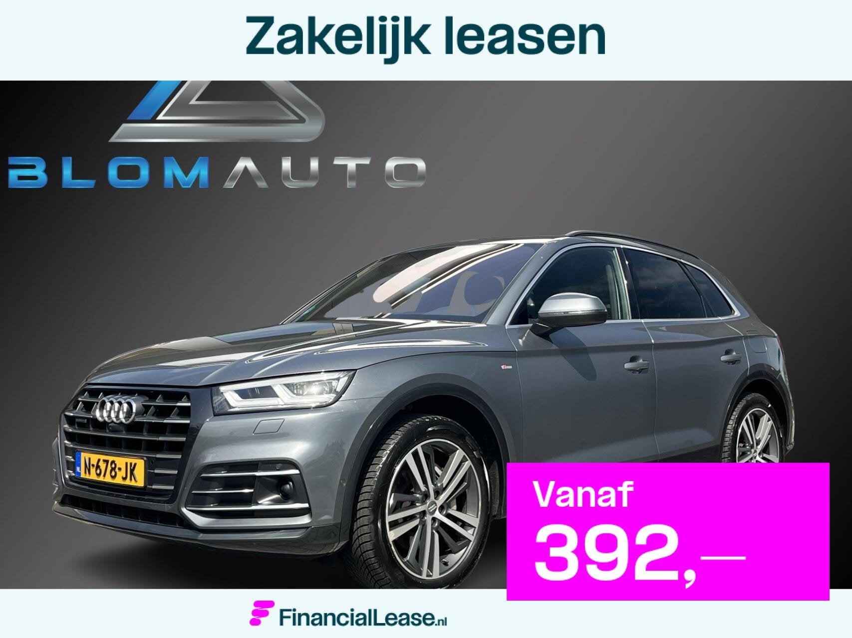 Audi Q5 55 TFSI E 367PK S-LINE TREKHAAK+KEYLESS+MATRIX+LUCHT, Automaat, 4 cilinders, Plug-in hybride, Bedrijf