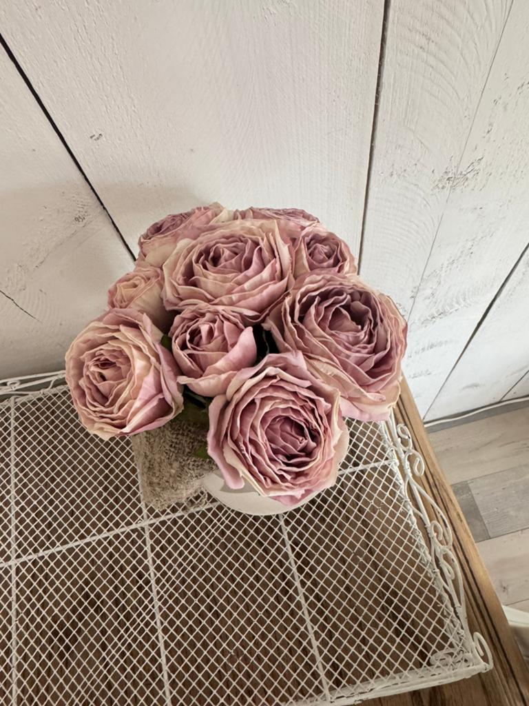 Roze roosjes, Roze, Kunstbloem, Ophalen of Verzenden, Nieuw