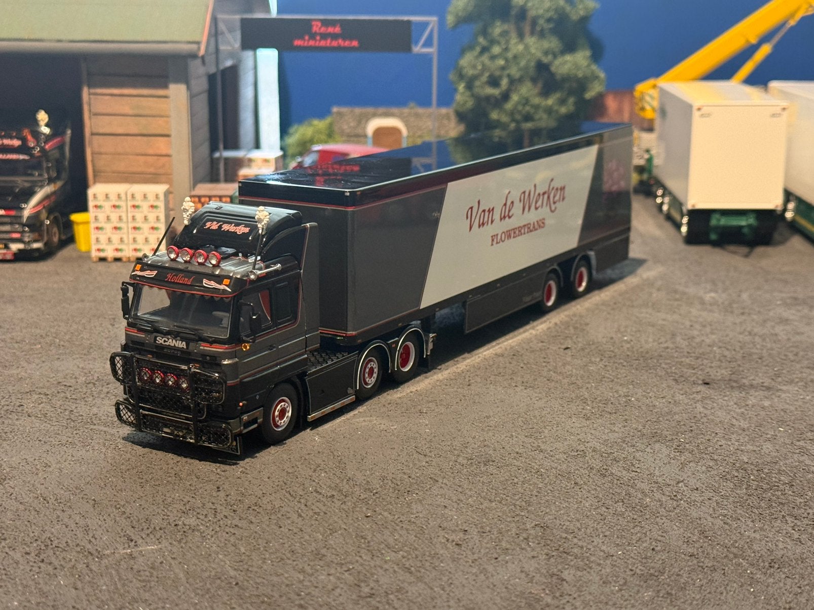 Tekno van de werken zeer zeldzaam, Hobby en Vrije tijd, Modelauto's | 1:50, Tekno, Zo goed als nieuw, Tekno, Bus of Vrachtwagen