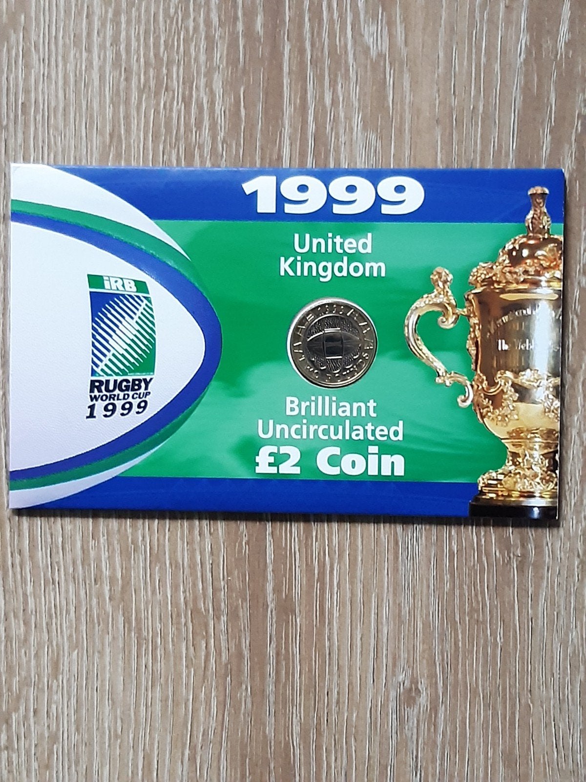 UK 2 pounds coin rugby world cup 1999  f.21.2, Ophalen, Overige landen