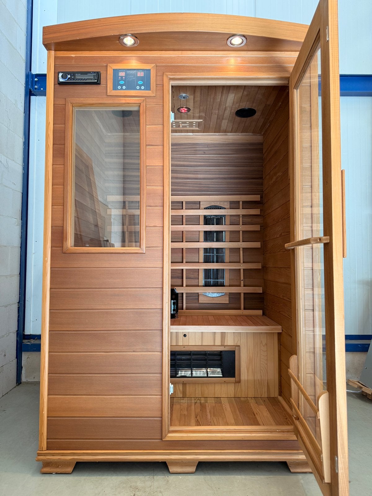Combi Sauna - Infrarood + Fins - 230V | GRATIS BEZORGD!, Sport en Fitness, Ophalen of Verzenden, Zo goed als nieuw, Fins of Traditioneel