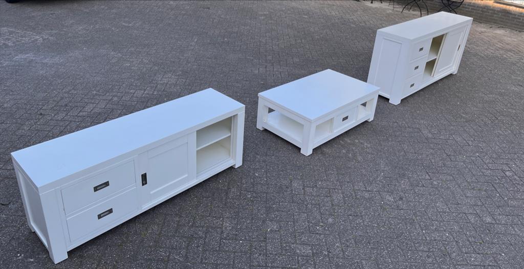 Meubel set wit dressoir tvmeubel salontafel, Ophalen of Verzenden