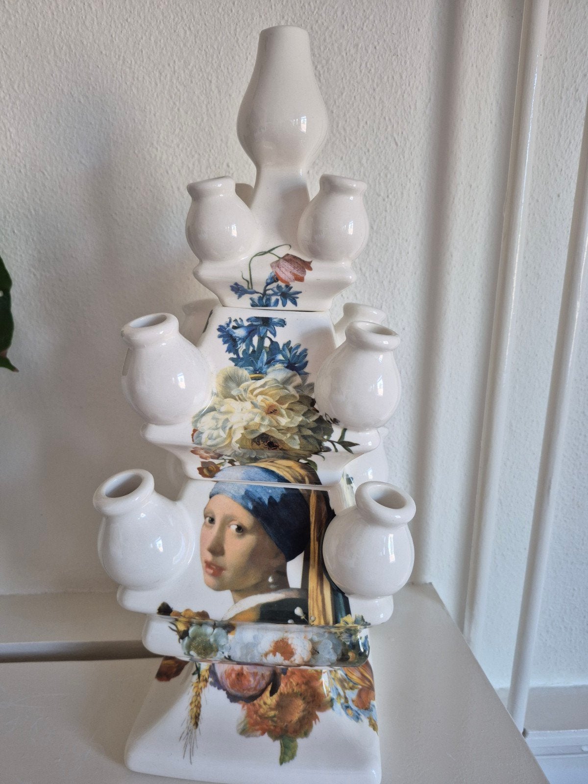 Delfts Blauw Tulpenvaas met Meisje met de Parel, Ophalen
