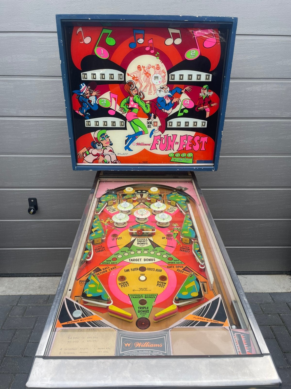 Williams Fun-Fest Flipperkast - Vintage Speelplezier, Verzamelen, Automaten | Flipperkasten, Ophalen, Gebruikt, Mechanisch, Williams