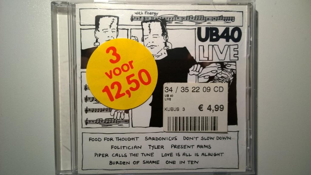 UB40 - Live, Ophalen of Verzenden, Zo goed als nieuw