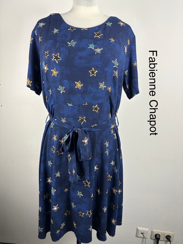 Fabienne Chapot Jurk  (mt: 42) 17,3/155, Blauw, Maat 42/44 (L), Ophalen of Verzenden, Zo goed als nieuw