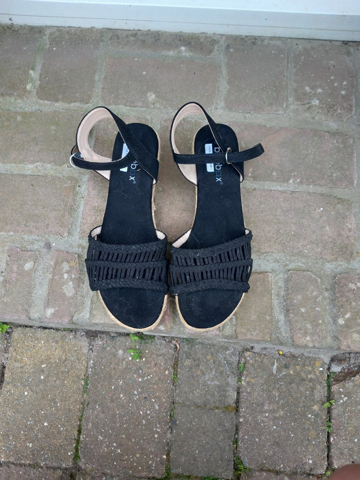 Zwarte Bluebox espadrille sandalen, maat 41, Kleding | Dames, Schoenen, Zwart, Ophalen of Verzenden, Zo goed als nieuw, Espadrilles of Moccasins