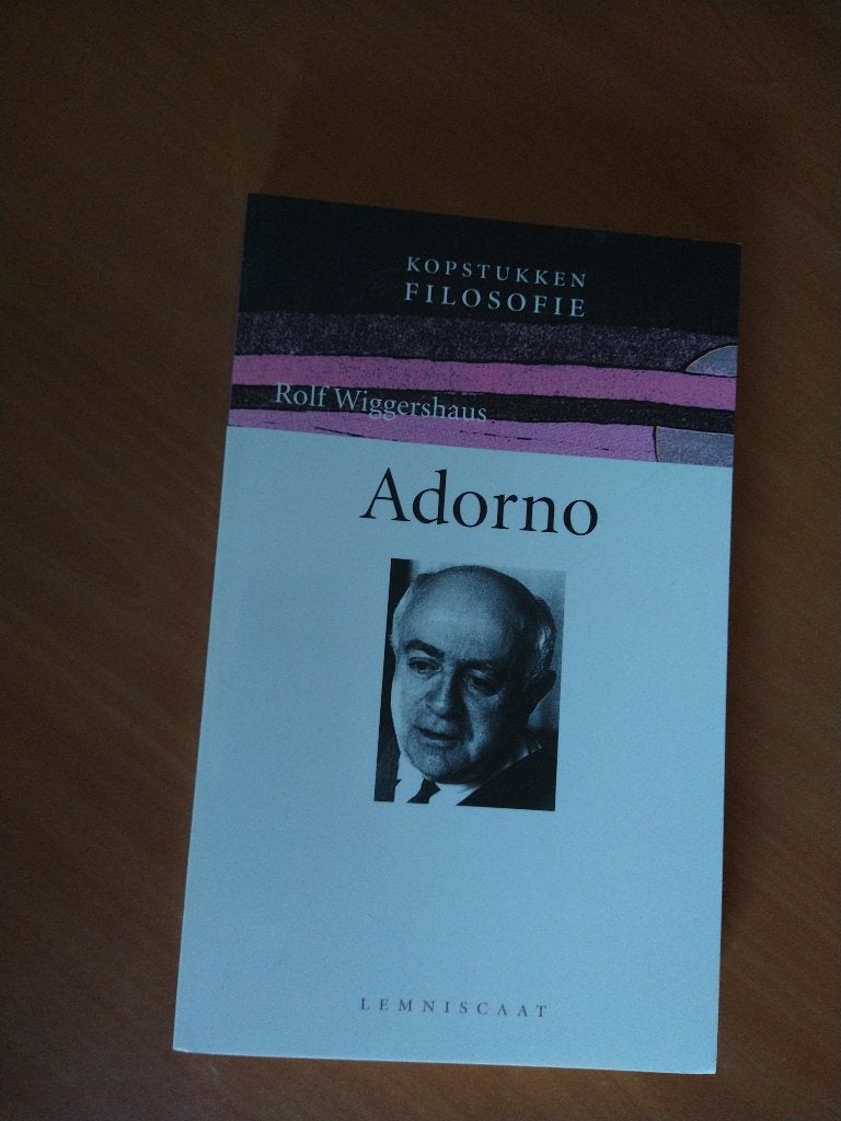 Adorno (Kopstukken Filosofie). Wiggershaus, Rolf, Boeken, Ophalen of Verzenden, Zo goed als nieuw
