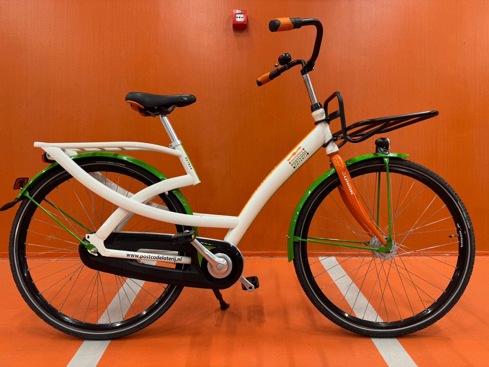 Union Postcode Loterij transportfiets damesfiets 2024 jaar, Minder dan 47 cm, Ophalen of Verzenden, Zo goed als nieuw, Aluminium