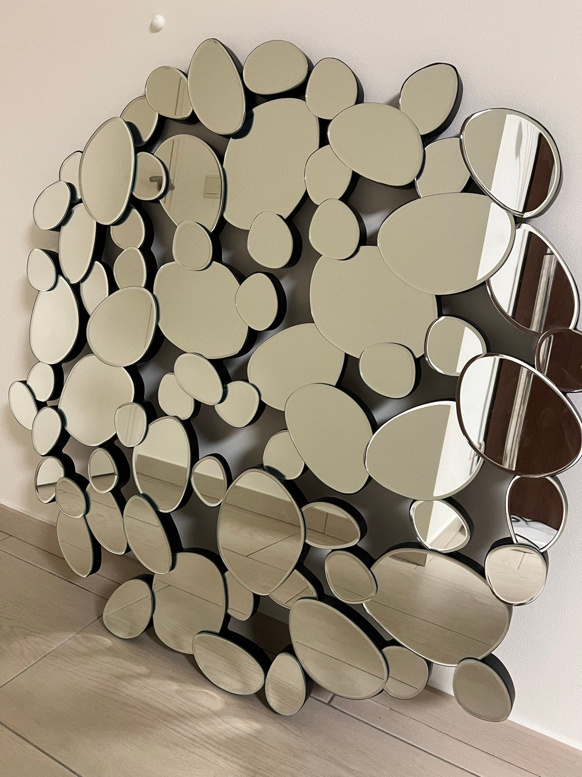 Kare design Spiegel water drops, Ophalen, 100 tot 150 cm, Zo goed als nieuw, 100 tot 125 cm