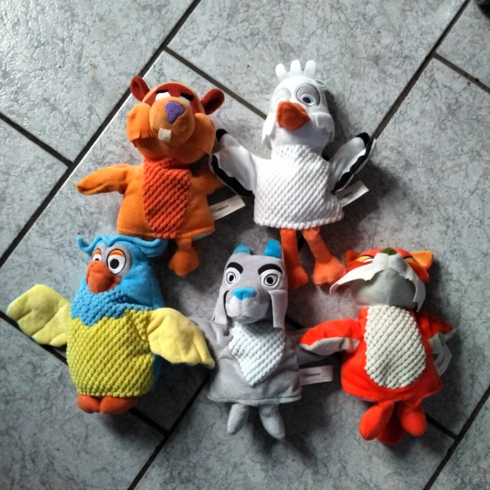 Fabeltjeskrant handpoppen - complete set, Gebruikt, Overige karakters, Overige typen, Ophalen of Verzenden
