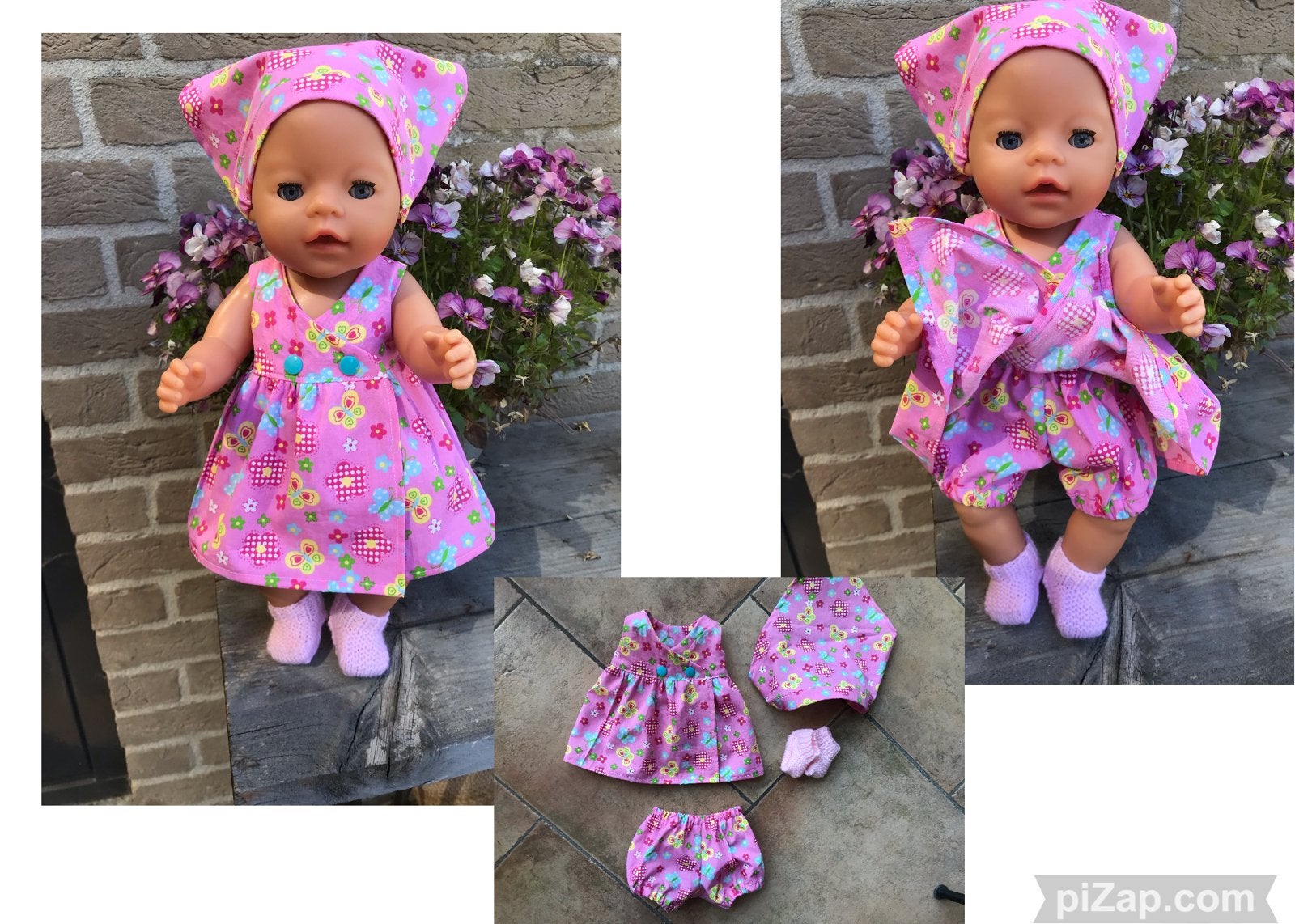 Baby born poppenkleertjes overslagjurkje, Kinderen en Baby's, Ophalen of Verzenden, Zo goed als nieuw, Babypop
