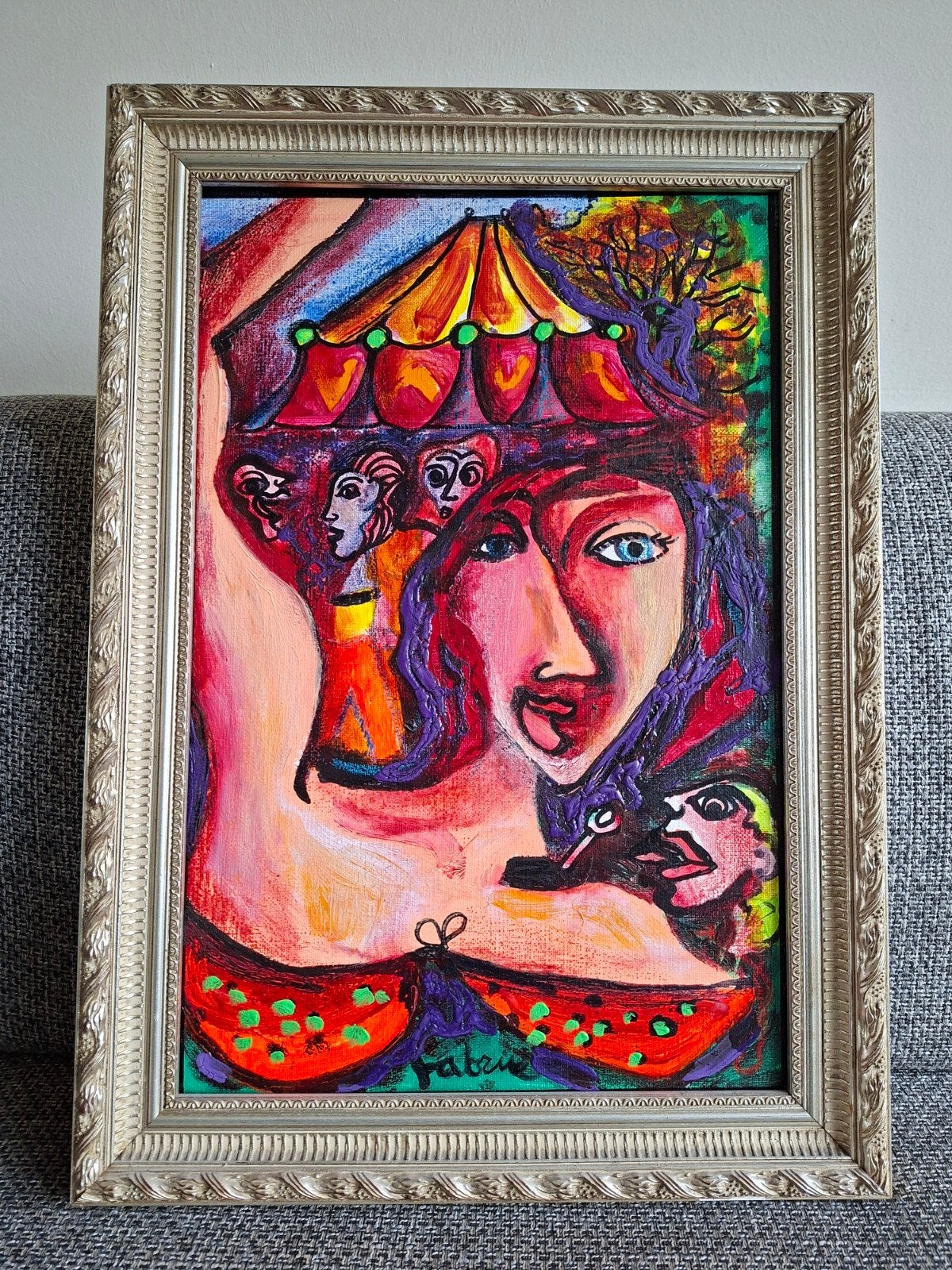 Schilderij Fabrice Hünd 'Exhibitionistisch Ballet' uit 2003, Ophalen