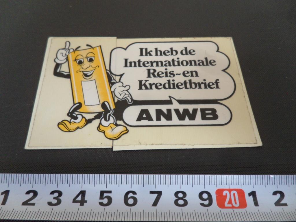 sticker Transparant ANWB Reis- en Kredietbrief, Ophalen, Zo goed als nieuw