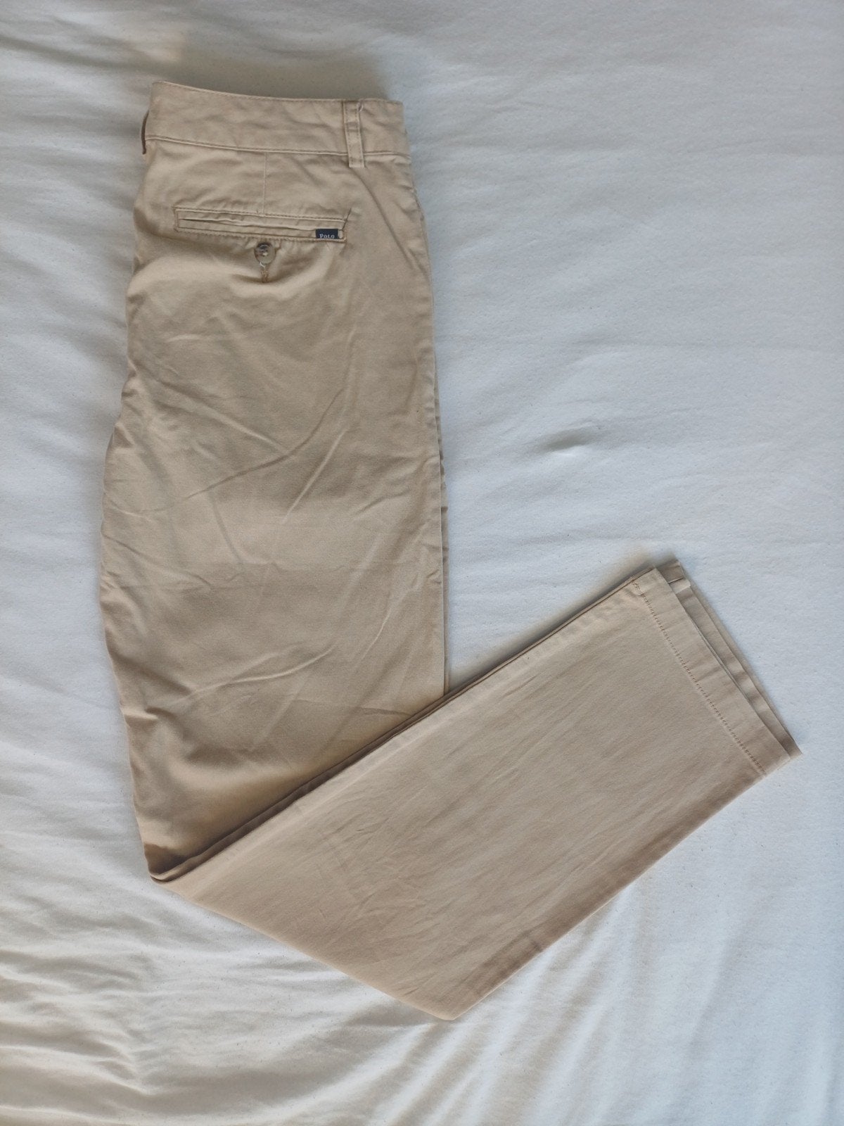Polo Ralph Lauren Chino Broek - Maat 18 - Beige, Beige, Ophalen of Verzenden, Maat 46 (S) of kleiner, Polo Ralph Lauren