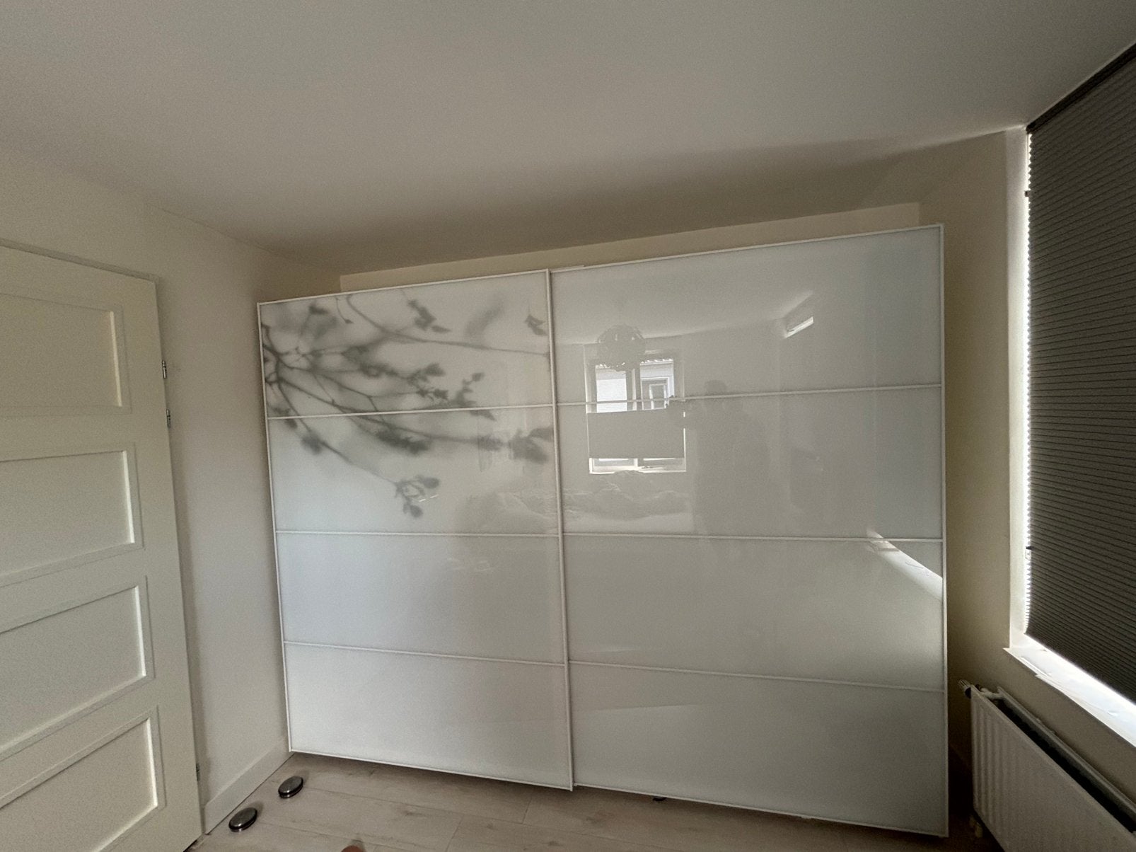 Pax tonnes schuifdeuren glas wit, Ophalen, Zo goed als nieuw, Glas, 200 cm of meer
