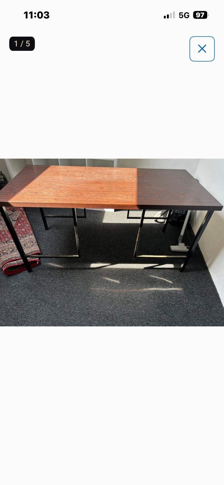Bureau plus stoel: gratis, Ophalen, Overige typen, Gebruikt, 150 cm