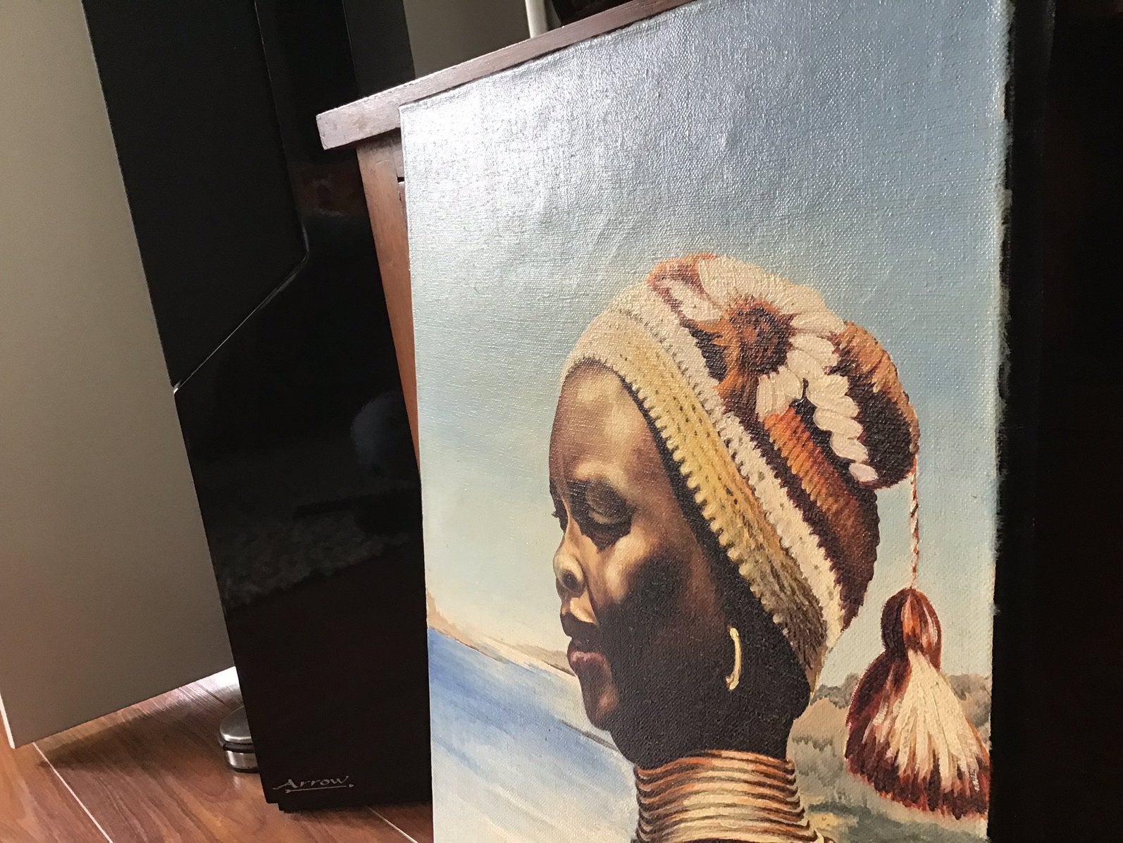 Portret africaanse vrouw, Ophalen