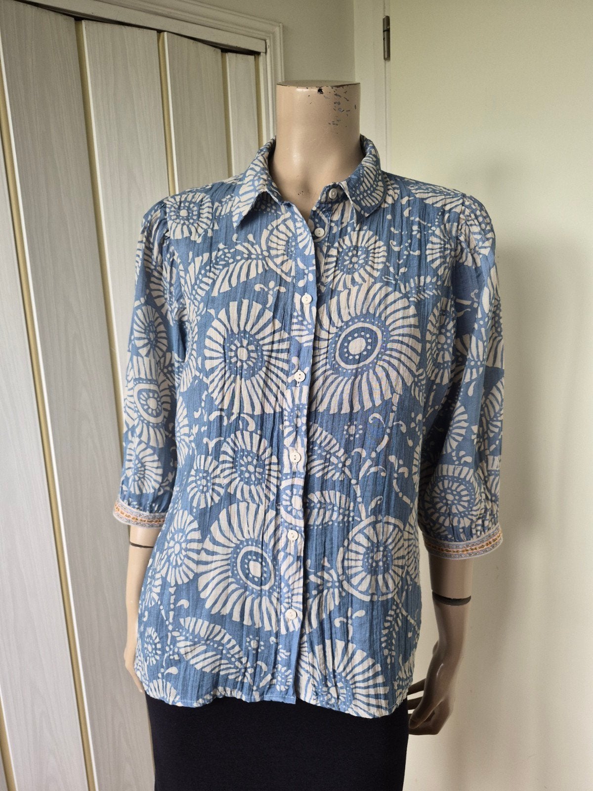 Geisha blouse shirt blauw maat M/38, Kleding | Dames, Maat 38/40 (M), Geisha, Blauw, Ophalen of Verzenden