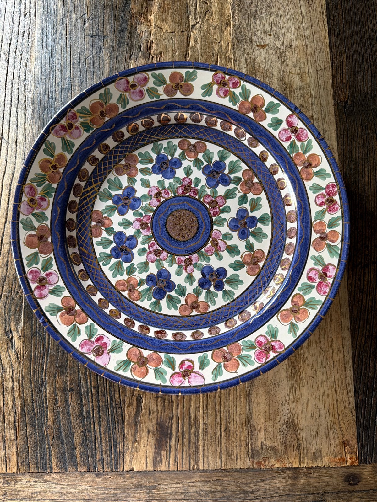 Decoratieve Wandbord/Schaal met Bloemenpatroon, Antiek en Kunst, Ophalen of Verzenden