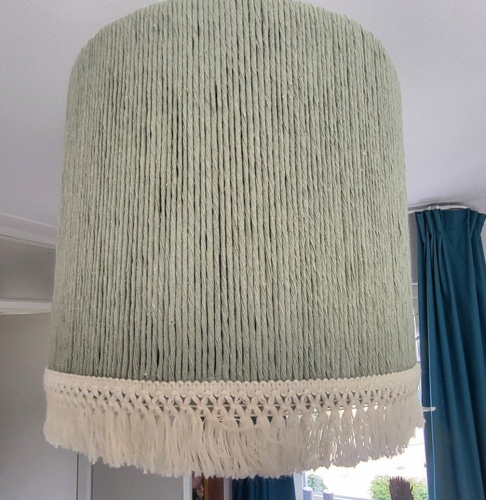 Prachtige nieuwe lampenkap met franjerand !, Hanglamp, Rond, Nieuw, 30 cm