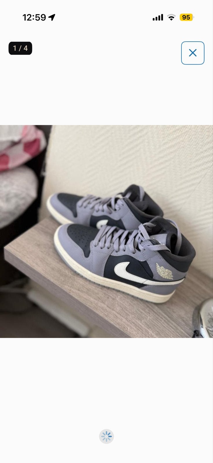 Nike Air Jordan 1 Mid Light Smoke Grey, Kleding | Dames, Ophalen, Nieuw, Grijs, Sneakers of Gympen