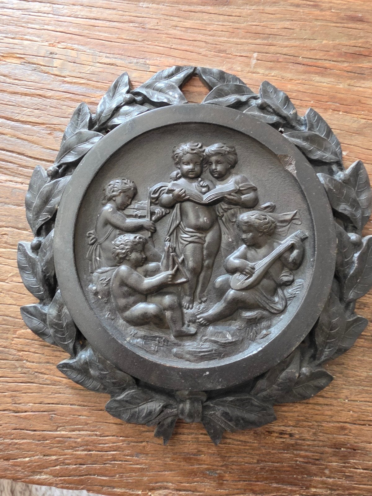Antiek houten reliëf met putti, Antiek en Kunst, Ophalen