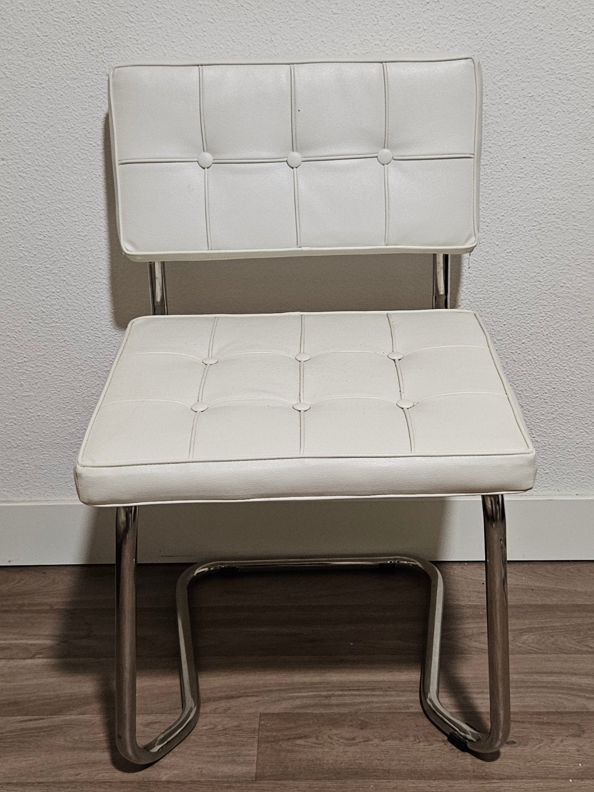 Witte Buisframe Stoel - Bauhaus Sledestoel (Vintage Look), Ophalen