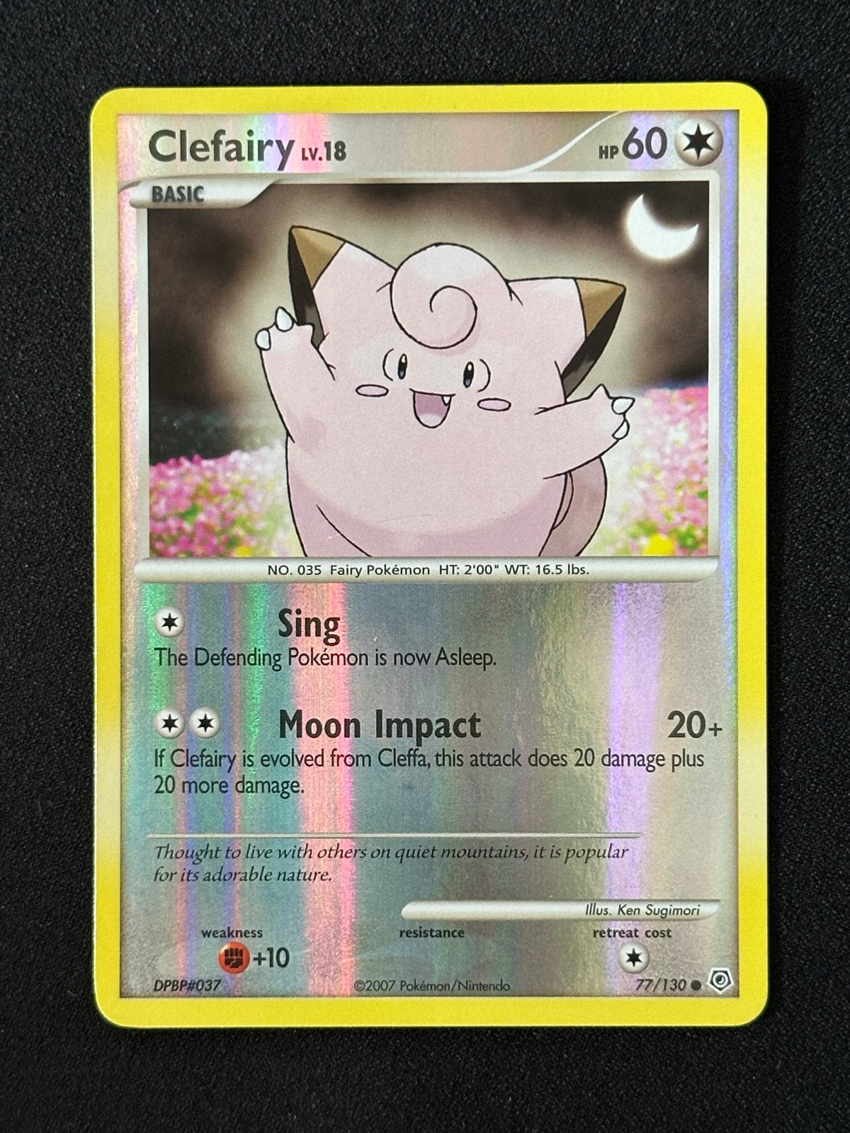 Pokemon kaart Clefairy 77/130 reverse holo, Ophalen of Verzenden, Zo goed als nieuw, Losse kaart