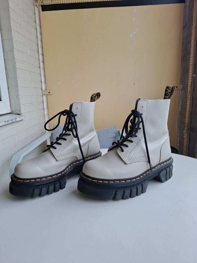 Dr martens platform laarzen (audrick boot) - maat 40, Ophalen, Beige, Lage of Enkellaarzen, Dr. Martens