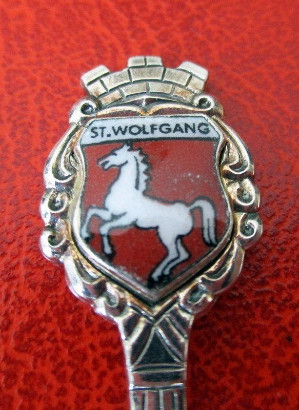 OOSTENRIJK ST. WOLFGANG mit Weises Rosl (witte Paard)1965, Antiek en Kunst, Antiek | Bestek, Verzenden