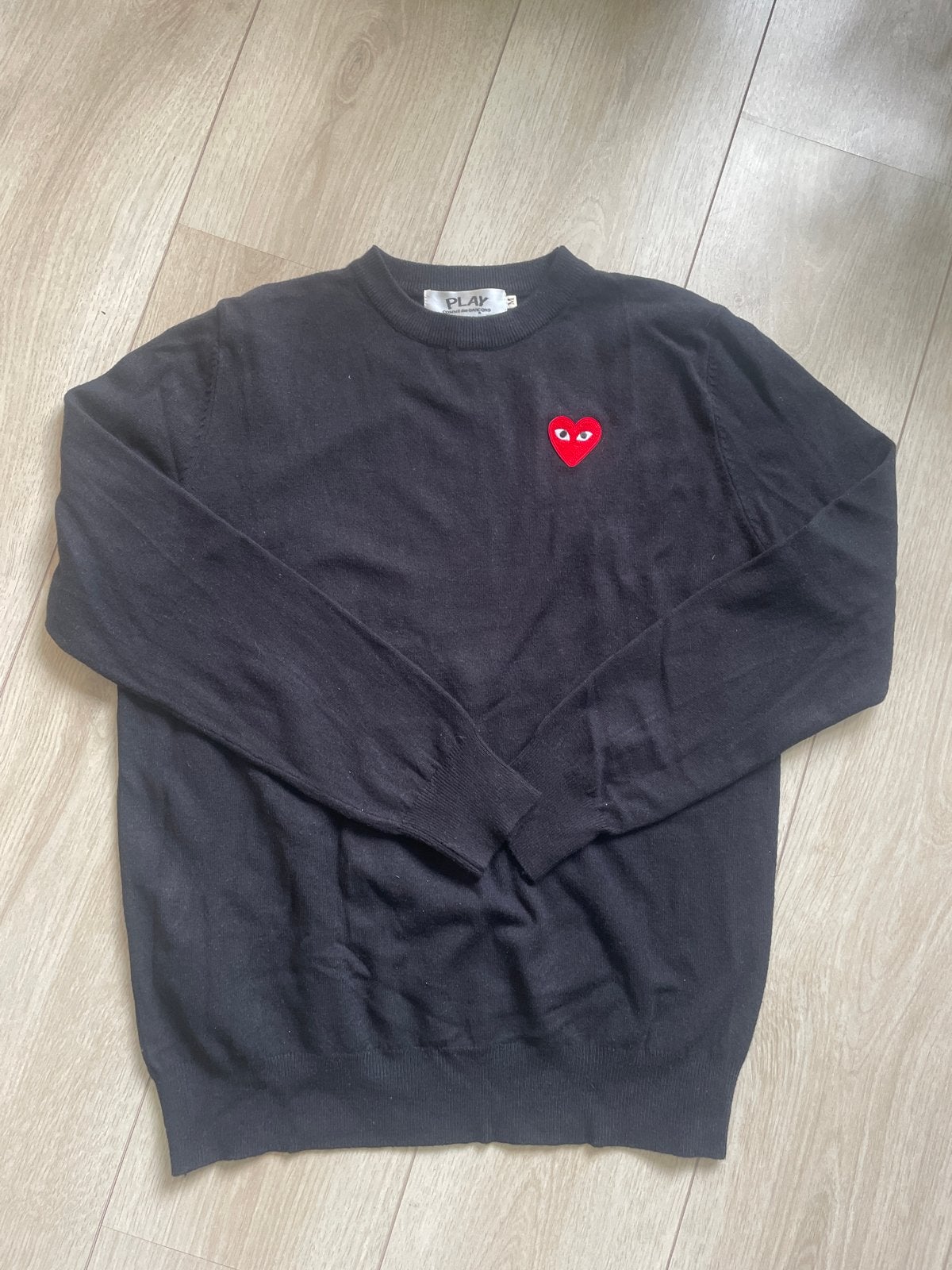 Comme des Garçons PLAY trui met rood hartje, Verzenden, Zo goed als nieuw, Maat 48/50 (M), Zwart