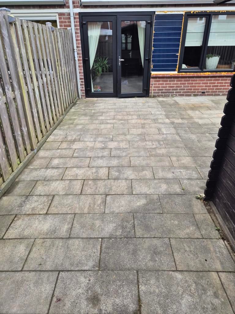 Gratis 35 m2 tuintegels, Tuin en Terras, Tegels en Klinkers, Ophalen of Verzenden, Gebruikt, Beton, Terrastegels
