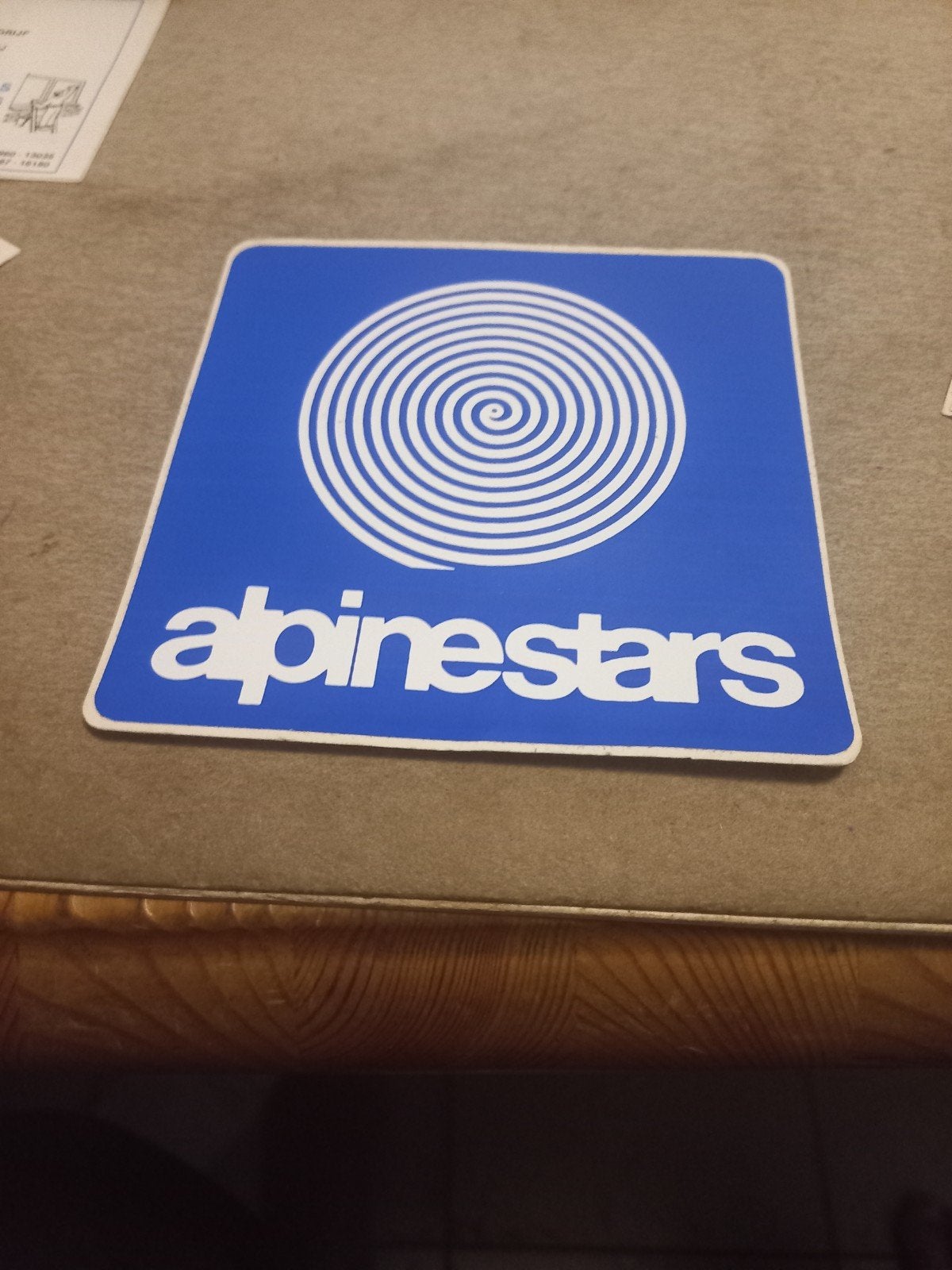Alpinestars sticker - Blauw met wit logo, Ophalen of Verzenden