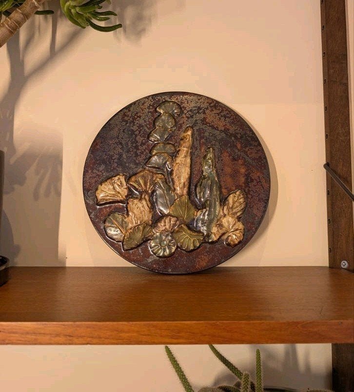 Vintage Ruscha wandbord / jaren 60 / 60s / 28,5 cm, Ophalen of Verzenden, Zo goed als nieuw