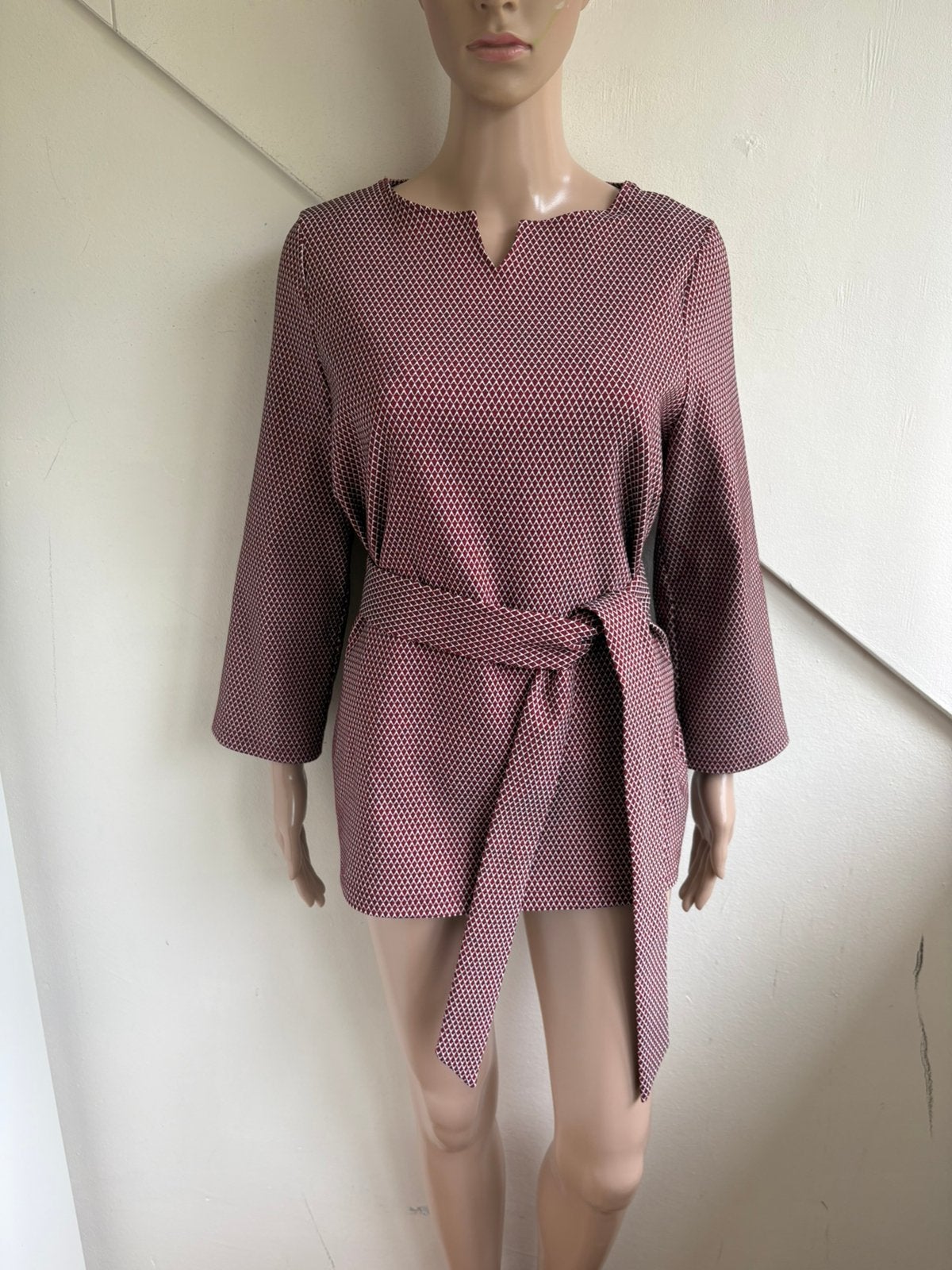 Studio Anneloes top blouse met riem rood maat S wit, Ophalen of Verzenden, Zo goed als nieuw, Maat 36 (S), Rood