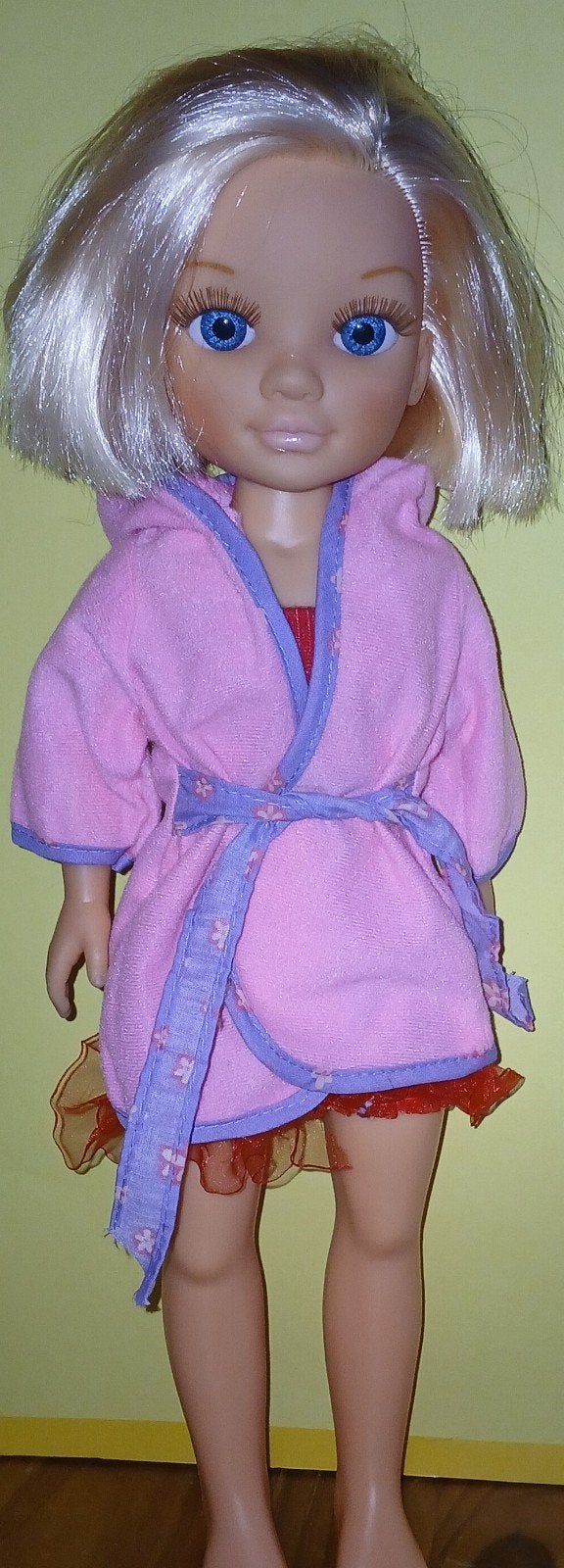 Badjas met capuchon voor de pop, Ophalen of Verzenden, Zo goed als nieuw, Kleertjes