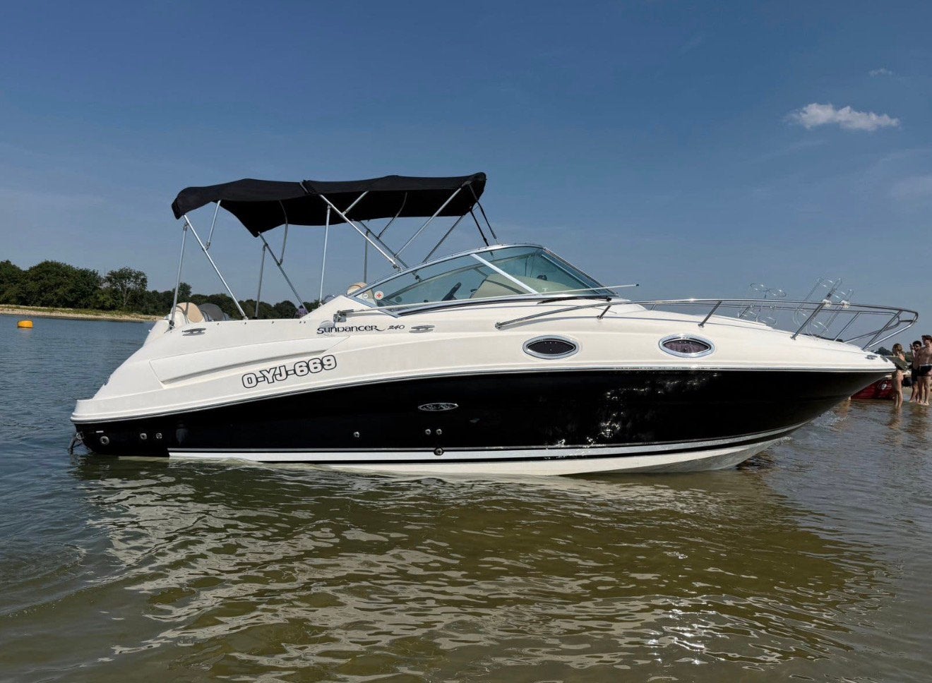 SEA RAY SUNDANCER 240 Mercury V8 | 2008 | 380uur TOPSTAAT, Ophalen, Binnenboordmotor, Met afstandsbediening, Aluminium