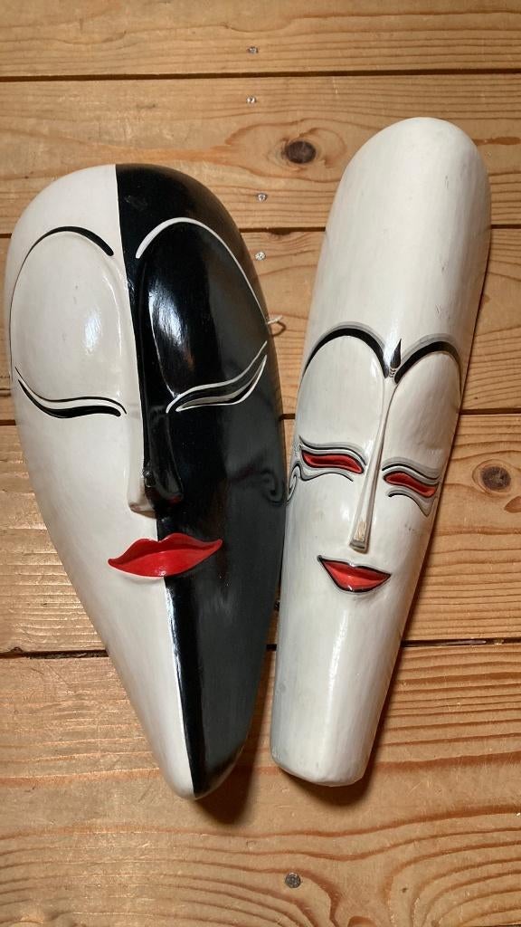 2 Maskers Indonesie Wayan Muka Bali Mas UBUD Prijs per Stuk!, Verzenden