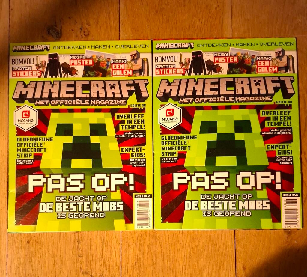 Minecraft Het Officiële Magazine Editie 08 (2x), Ophalen of Verzenden, Zo goed als nieuw, Overige typen