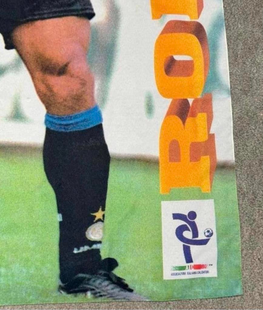 Echte Vintage Ronaldo Luís Nazário de Lima Inter Milan vlag, Buitenlandse clubs, Overige typen, Ophalen of Verzenden, Zo goed als nieuw